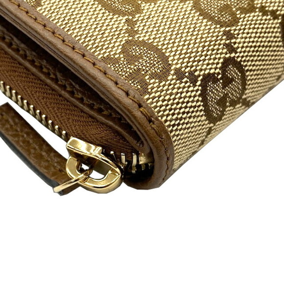 GUCCI Gucci Bifold Wallet GG Canvas Brown 346056 Outlet Women's Men's - Picture 4 of 15